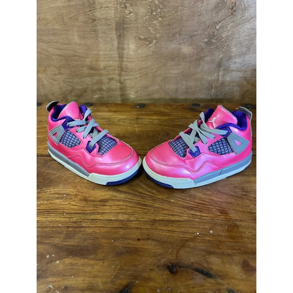 Jordan Toddler Sneaker Bundle Jordan 4 5 Retro Tropical Teal Pink Purple 3 Pairs